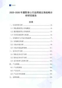 2025-2030年攝影背心行業跨境出海戰略分析研究報告
