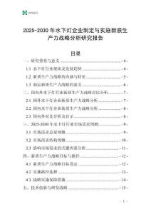 2025-2030年水下燈企業(yè)制定與實施新質(zhì)生產(chǎn)力戰(zhàn)略分析研究報告