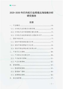 2025-2030年打肉機(jī)行業(yè)跨境出海戰(zhàn)略分析研究報告