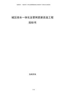 城區(qū)排水一體化及管網(wǎng)更新改造工程投標(biāo)書