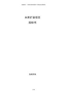 水庫擴容項目投標書