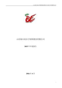 瑞豐高材：2025年年度報告