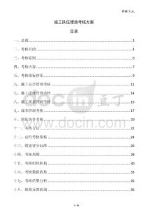 施工队伍绩效考核方案
