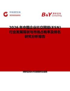 2026年中國企業(yè)社交網(wǎng)絡(ESN)行業(yè)發(fā)展現(xiàn)狀與市場占有率及排名研究分析報告