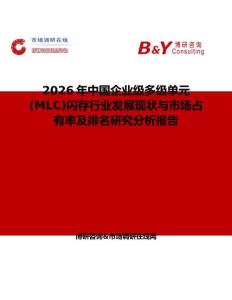 2026年中國企業(yè)級多級單元(MLC)閃存行業(yè)發(fā)展現(xiàn)狀與市場占有率及排名研究分析報告