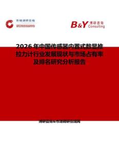 2026年中國傳感器內(nèi)置式數(shù)顯推拉力計(jì)行業(yè)發(fā)展現(xiàn)狀與市場占有率及排名研究分析報(bào)告