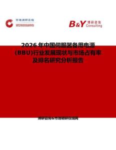 2026年中國伺服器備用電源(BBU)行業發展現狀與市場占有率及排名研究分析報告