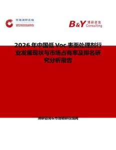 2026年中國低Voc表面處理劑行業(yè)發(fā)展現(xiàn)狀與市場占有率及排名研究分析報(bào)告