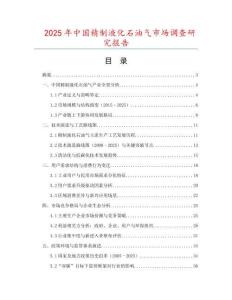 2025年中國精制液化石油氣市場調(diào)查研究報告
