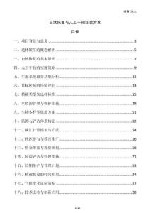 自然恢復與人工干預結合方案