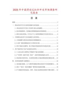 2025年中國滑動式杠桿開關市場調查研究報告