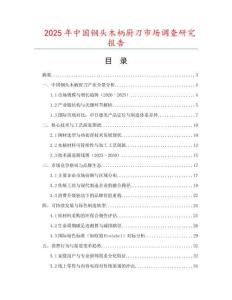 2025年中國鋼頭木柄廚刀市場調(diào)查研究報告