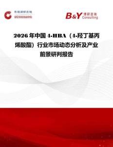 2026年中國4-HBA（4-羥丁基丙烯酸酯）行業市場動態分析及產業前景研判報告