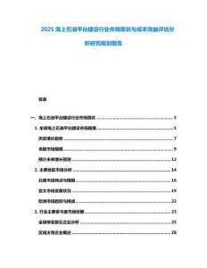 2025海上石油平臺建設(shè)行業(yè)市場現(xiàn)狀與成本效益評估分析研究規(guī)劃報(bào)告