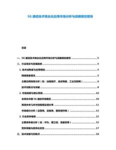 5G通信技術(shù)商業(yè)化應(yīng)用市場分析與戰(zhàn)略規(guī)劃報告