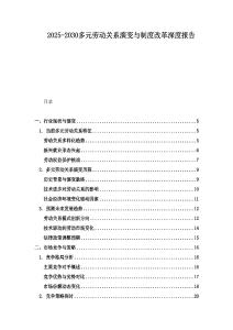 2025-2030多元勞動關系演變與制度改革深度報告