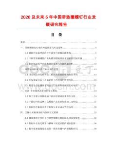 2026及未來5年中國帶墊圈螺釘行業發展研究報告