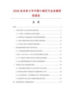 2026及未來5年中國小嵌燈行業(yè)發(fā)展研究報告