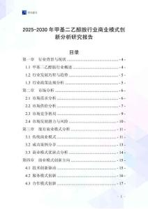 2025-2030年甲基二乙醇胺行業(yè)商業(yè)模式創(chuàng)新分析研究報(bào)告
