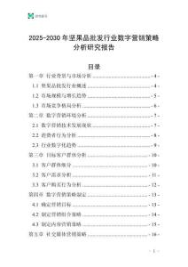 2025-2030年堅果品批發(fā)行業(yè)數(shù)字營銷策略分析研究報告