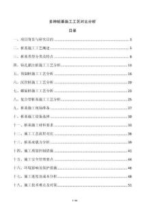 多種樁基施工工藝對比分析