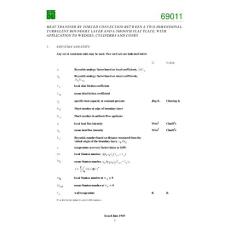 Esdu 69011 HEAT TRANSFER BY FORCED CONVECTION