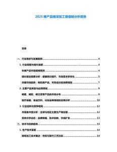 2025蜂產(chǎn)品精深加工增值鏈分析報(bào)告