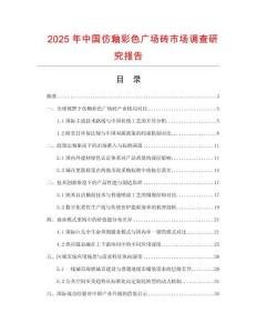 2025年中國仿釉彩色廣場磚市場調查研究報告