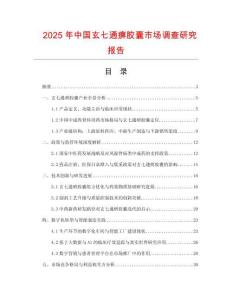2025年中國玄七通痹膠囊市場調查研究報告