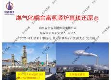 2025第二屆攀西礦產資源大會：煤氣化耦合富氫豎爐直接還原鐵
