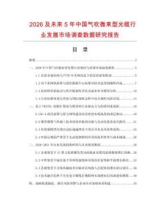 2026及未來5年中國氣吹微束型光纜行業發展市場調查數據研究報告