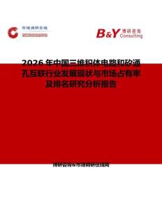 2026年中国三维积体电路和矽通孔互联行业发展现状与市场占有率及排名研究分析报告