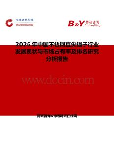 2026年中國不銹鋼直尖鑷子行業發展現狀與市場占有率及排名研究分析報告