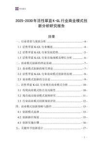 2025-2030年活性翠藍K-GL行業商業模式創新分析研究報告