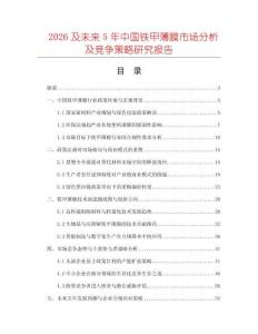 2026及未来5年中国铁甲薄膜市场分析及竞争策略研究报告