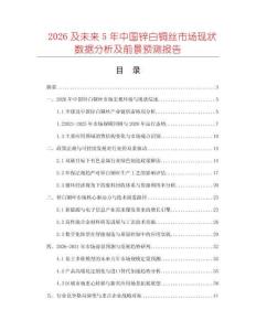 2026及未來5年中國鋅白銅絲市場現狀數據分析及前景預測報告