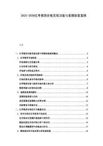 2025-2030紅棗期貨價格發現功能與套期保值案例