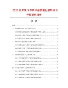 2026及未来5年四甲基氢氧化胺项目可行性研究报告