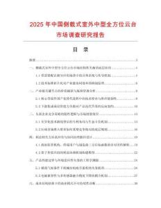 2025年中國側載式室外中型全方位云臺市場調查研究報告