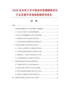 2026及未來5年中國迷你型健胸塑身儀行業發展市場調查數據研究報告