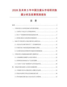 2026及未來5年中國漢堡頭市場現(xiàn)狀數(shù)據(jù)分析及前景預測報告