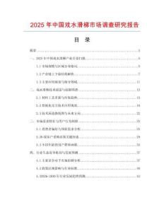2025年中國戲水滑梯市場調(diào)查研究報告