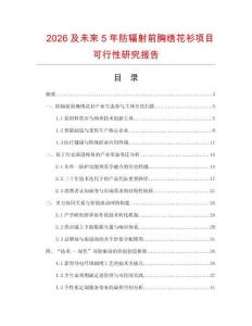 2026及未來5年防輻射前胸繡花衫項目可行性研究報告