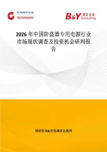 2026年中國防盜器專用電源行業市場現狀調查及投資機會研判報告