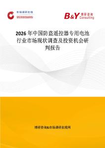 2026年中國防盜遙控器專用電池行業市場現狀調查及投資機會研判報告