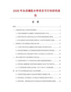 2026年合成橡膠水帶項(xiàng)目可行性研究報(bào)告