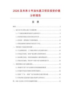 2026及未來5年加長直刀項目投資價值分析報告