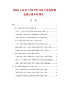 2026及未來(lái)5-10年鋁吊頂天花板項(xiàng)目投資價(jià)值分析報(bào)告