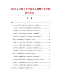 2026及未來5年中國安撫奶嘴行業(yè)發(fā)展研究報告