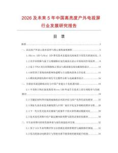 2026及未来5年中国高亮度户外电视屏行业发展研究报告